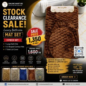 3pcs Bathroom Doormat Set